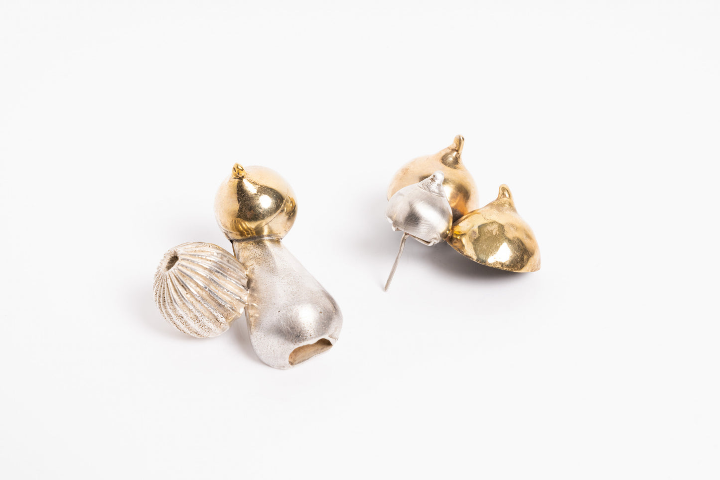 Raw Cluster Dome Stud Earring