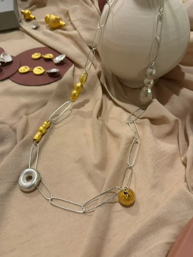 Paper Clip Scatter Necklace
