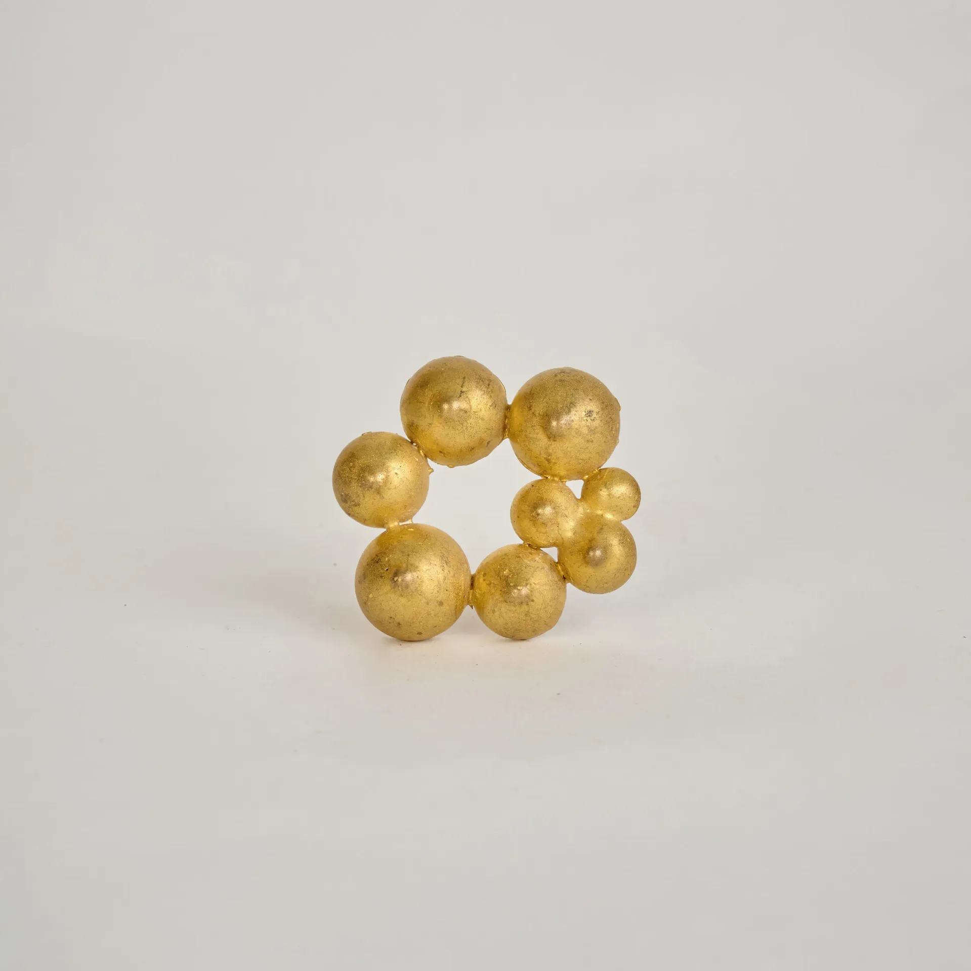Brass Knob - Circle Wheel