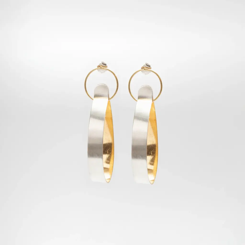 [EA38] Tear Drop Contour Earring